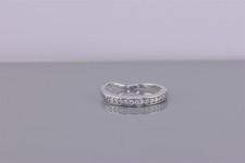 Sterling Silver Cubic Zirconia Anniversary Band Ring 925 Sz: 7