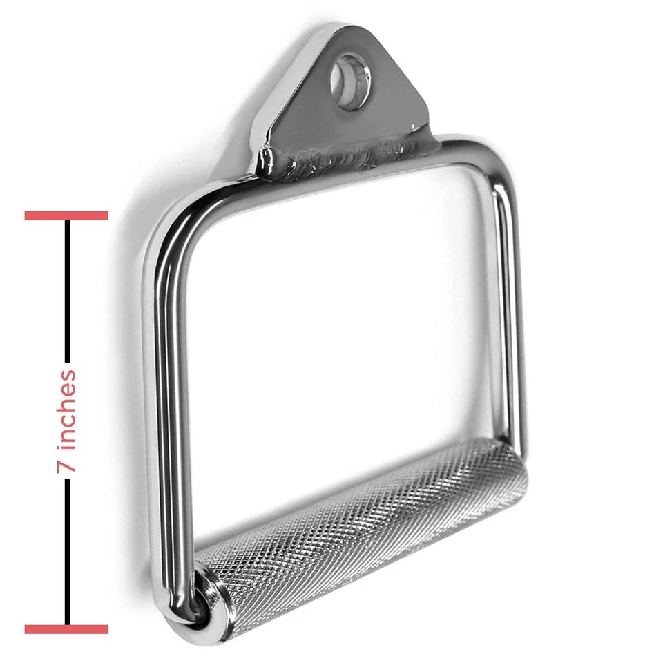 Accesorio de cable de mango cromado único Champion Barbell Foto 3 de 4