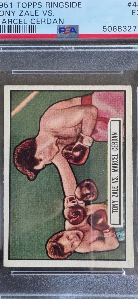 1951 Topps Ringside ZALE VS CERDAN SEPT. 21, 1948 #44 PSA EXCELLENT 5 - Image 2 of 4