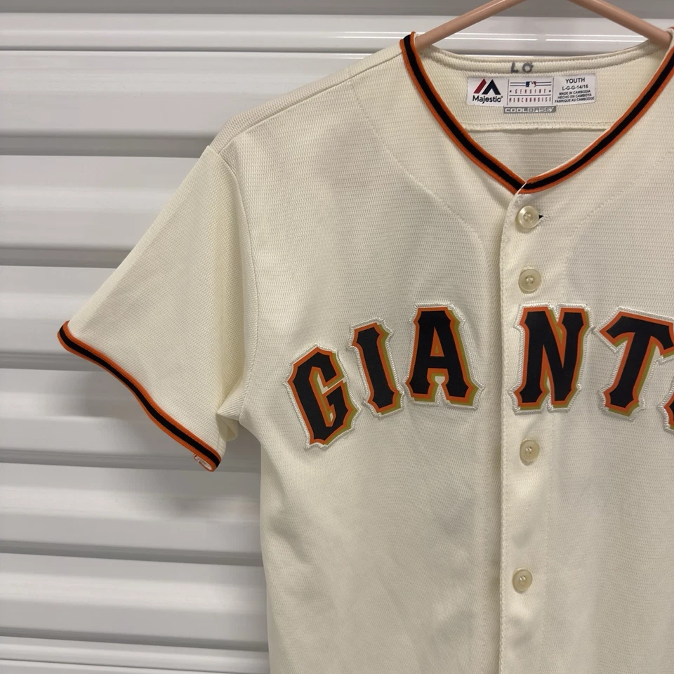 Majestic San Francisco Giants Madison Bumgarner #40 MLB Jersey Youth Size Large - Image 2 of 4