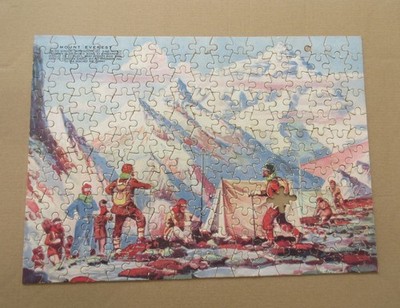 Vintage 14x10 Zoll Mount Everest Bergsteigen Stichsäge Pre Hillary siehe TXT oben links