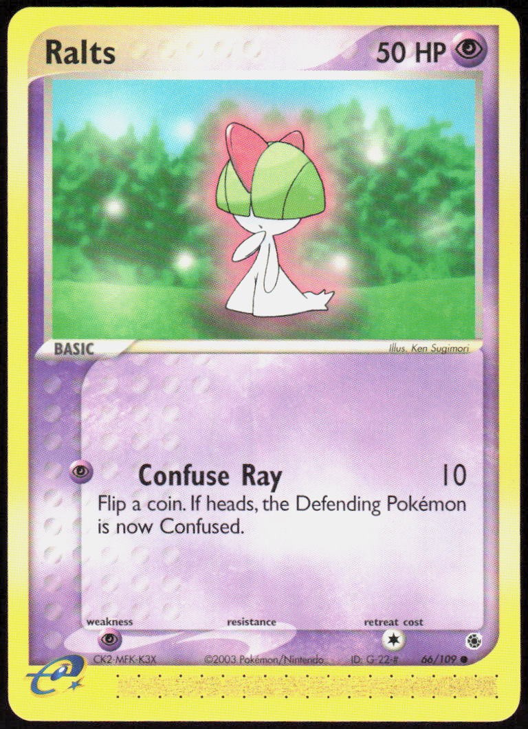 Ralts 66/109 Common EX Ruby and Sapphire NM Pokemon