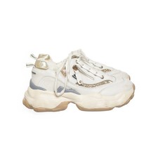 Sneaker, Größe: 38, Weiß/Braun/Gold, Damen #7vW