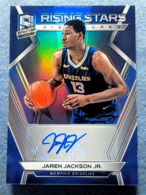 🔥2018 JAREN JACKSON Jr Spectra Auto Rising Stars Signatures Blue RC Rookie /75 