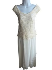 Cameron Blake Mon Cheri Ivory Mother of the Bride Bridal Dress Size 14