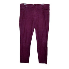 Tommy Hilfiger Burgundy Corduroy Pants Women  s Size 12 Skinny