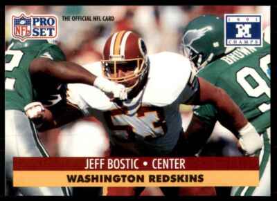 1991 Pro Set Jeff Bostic Football Card #676