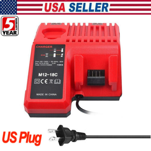 Rapid Charger for Milwaukee 12V-18V Lithium Battery M18 M12-18C 48-59-1812 M12