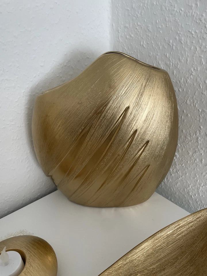 Vase Gold Keramik