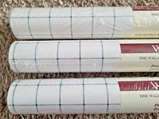 Vintage Waverly Wallpaper Pre-pasted Double Rolls Windowpane Hunter Green check