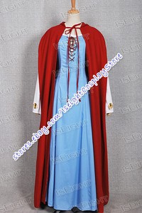 Red Riding Hood Cosplay Valerie Costume Blue Dress With Red Cape Full Set Outfit Ebay