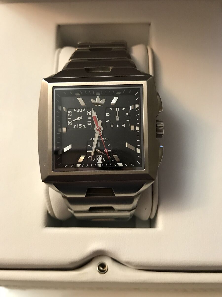 Adidas Men Black Square Face Watch Limited Edition Nwt | eBay Adidas Men Black Square Face Watch Limited Edition Nwt | eBay