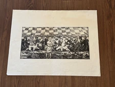 Vintage Sharon Niles Unsigned Etching Print of Dog Show