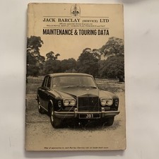Jack Barclay Ltd Maintenance & Touring Rolls Royce Bentley Fiat  Book