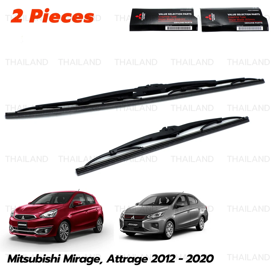 For Mitsubishi Mirage Attrage 2012 - '20 Windshield Wiper Blade 550mm 350mm - Image 2 of 4
