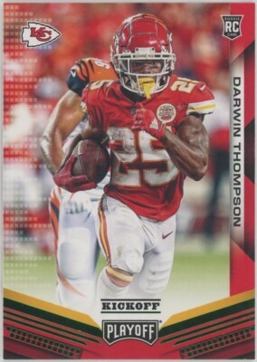 2019 Panini Playoff Darwin Thompson Rookie Kickoff Green Parallel Chiefs RC #281