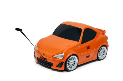 Ridaz Kids Luggage Hard Shell with Wheels Sports Car Design Orange - New
