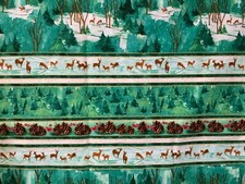 winter forest,border print fabric,2 yards,avl...