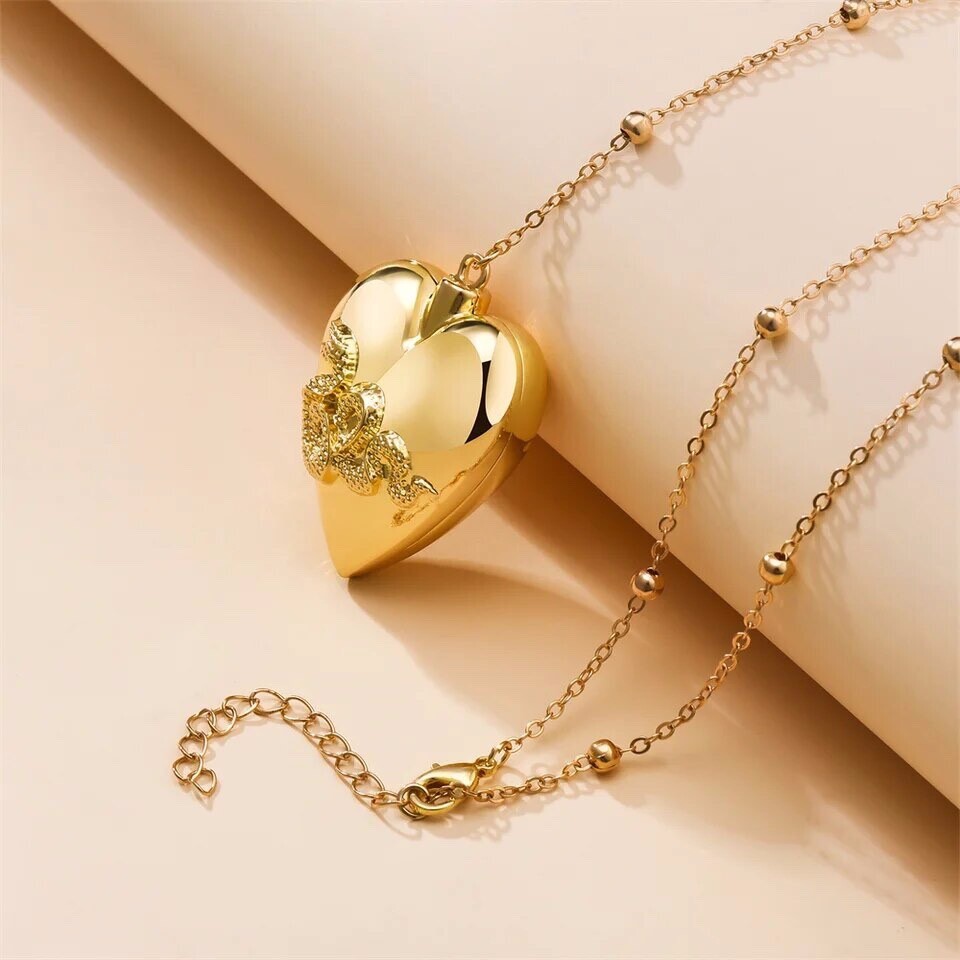 Dil Wala Locket Gold Dil Gold Locket LDR Style Heart Necklace