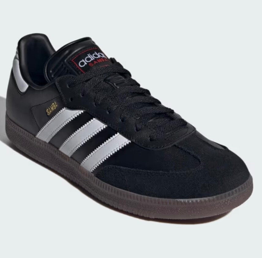 Size 9.5 - adidas Samba Indoor Black White Gum for sale online | eBay