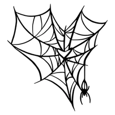 Spider Web Heart Shaped Vinyl Decal Goth Halloween Gothic 