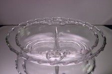 Vtg Fostoria Glass Century Handled Oval Glass Oval Serving Bowls Set of 2 MCM