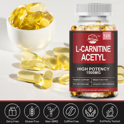 l carnitine and fish oil ACETYL L-CARNITINE 1500mg Nervous System Health Antioxidant 2 x 120PCS  CAPSULES