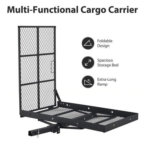 Steel Wheelchair Trailer Hitch Mount Mobility Carrier Cargo Lift W