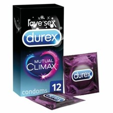 Image of Durex Mutual Climax 12 Pack Latex Condoms Delay & Pleasure FREE POST