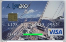 2005-2009 LATVIA Lateko bank / Visa Electron "Yaht" / Ideal quality! Rare