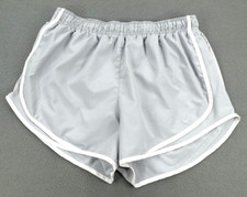 Nike Dri-FIT Running Shorts Women's Size L Grey Lined Drawstring Gym Workout