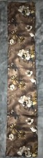 Sheer Brown Long Floral Gauzy Scarf SIZE 57.75" x 11.75" NO TAGS/NO MAKER