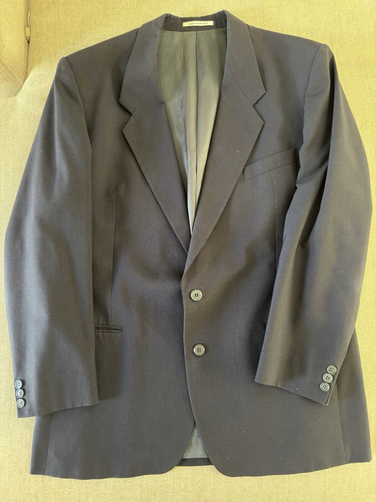 SAINT LAURENT (YSL) Yves Saint Laurent YSL Made in France giacca lana vintage colore navy taglia 44R