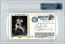 Darrell Evans / W Hernandez Signed Gateway FDC 1984 World Series - Beckett BAS
