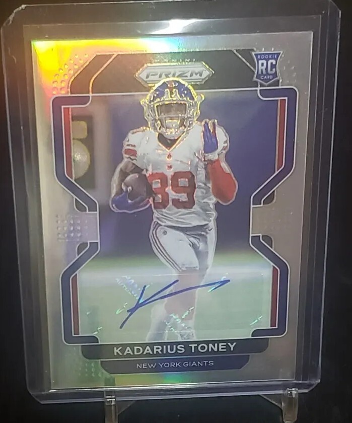 2021 Panini Prizm Kadarius Toney Silver Auto #342 RC Rookie NY Giants KC Chiefs