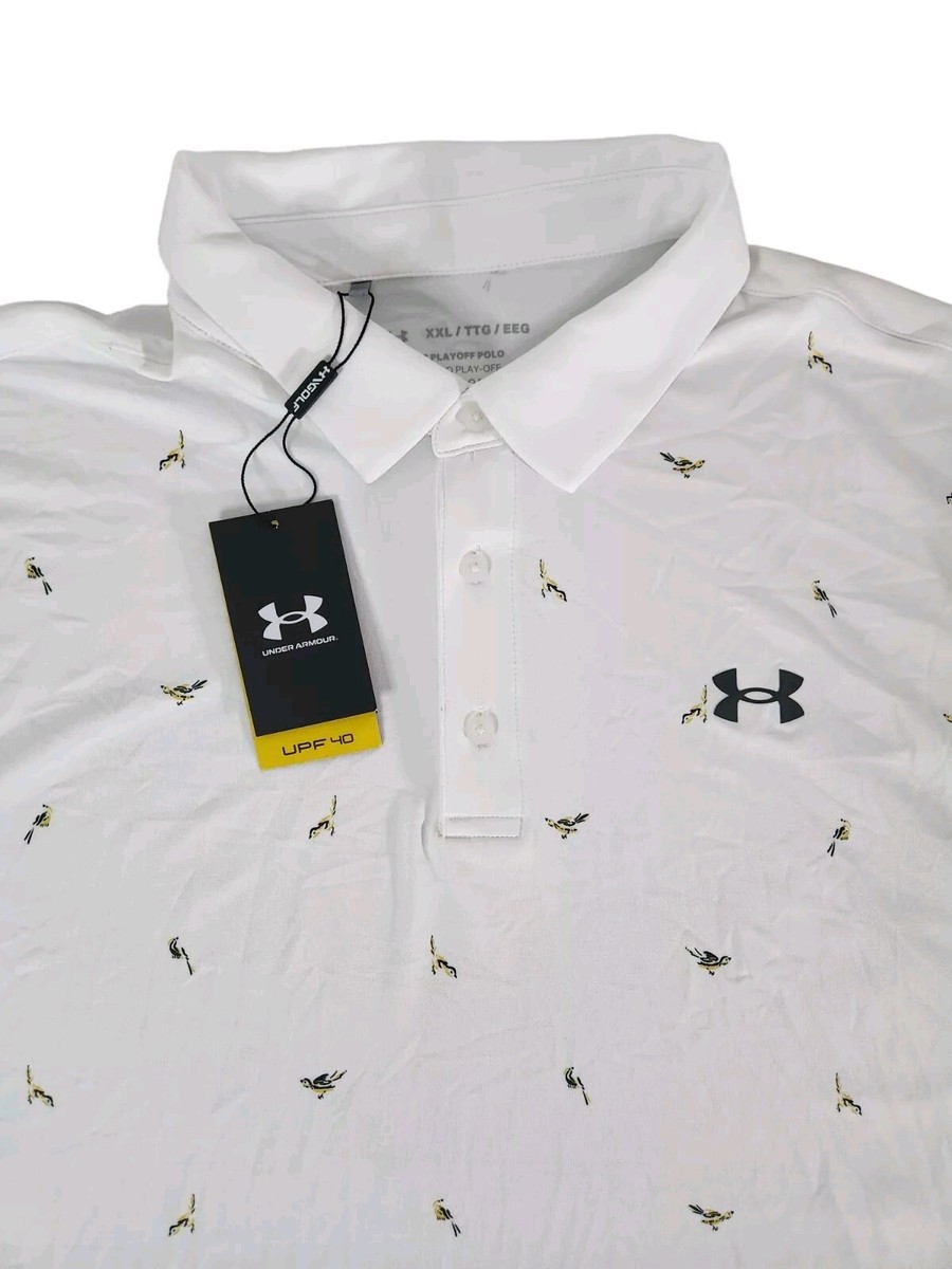 Under Armour SUNBIRDS シャツ Under Armour Playoff 2.0 All Over Bird Print White Golf Polo