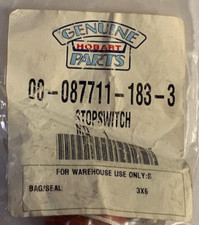 Hobart Mixer Switch PN 00-087711-183-3 NIB Genuine OEM Red Stop Push Button