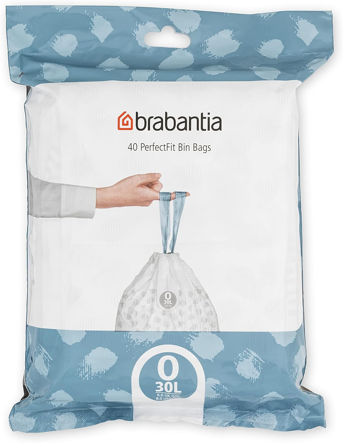 Perfectfit Trash Bags (Size O/8 Gal) Thick Plastic Trash Can Liners with Drawstr