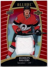 2019/20 Upper Deck Allure RUDOLFS BALCERS RED RAINBOW JERSEY Relic Rookie #82