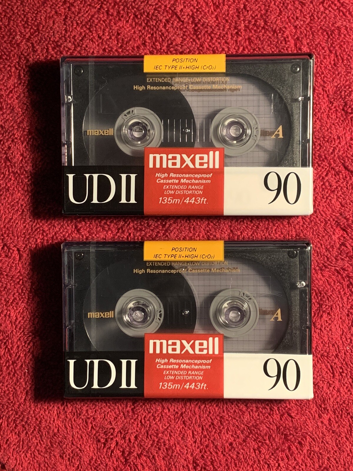 Maxwell UD II 90 High Bias Type II CrO2 New Blank Cassette Tapes Lot Maxwell ud ii 90 high bias type ii cro2 new blank cassette tapes lot
