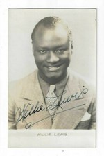 WILLIE LEWIS Signed Postcard 1930s / Autographed Jazz Clarinet