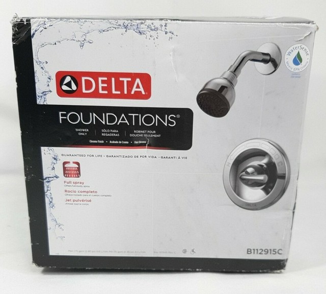Delta Foundations Chrome 1handle Shower Faucet With Valve B112915C for sale online eBay