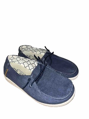 Hey Dude Wendy Sparkling Denim Kids Size K12 US EUC Slip On