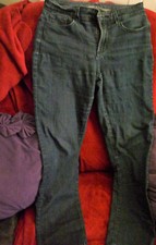 women's jeans NYJD dark blue skinny preworn high rise stretchy 6 made in USA