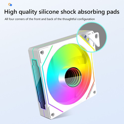 12cm ARGB 5V 3Pin 4 Pin PWM Quiet Cooling Fan Infinity Mirror Silent Ventilador - Afbeelding 8 van 24