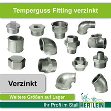 Temperguss Fitting Wasserleitung Verzinkt Verschraubung Muffe Reduzierung