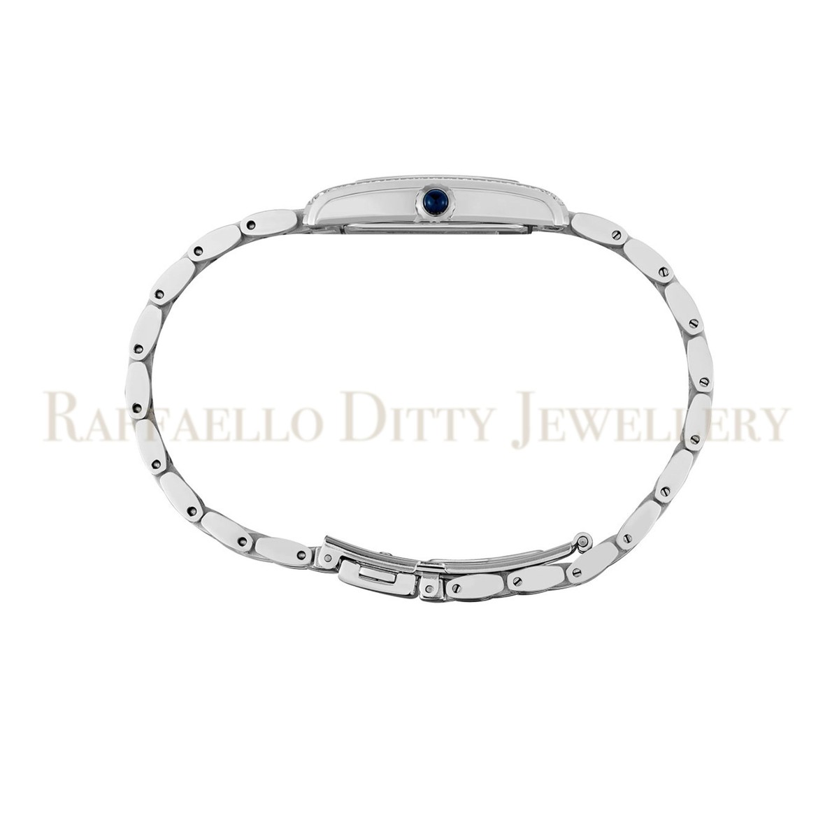 SEIKO Ladies Watch Rectangular Silver Dial with Crystals  display picture 1
