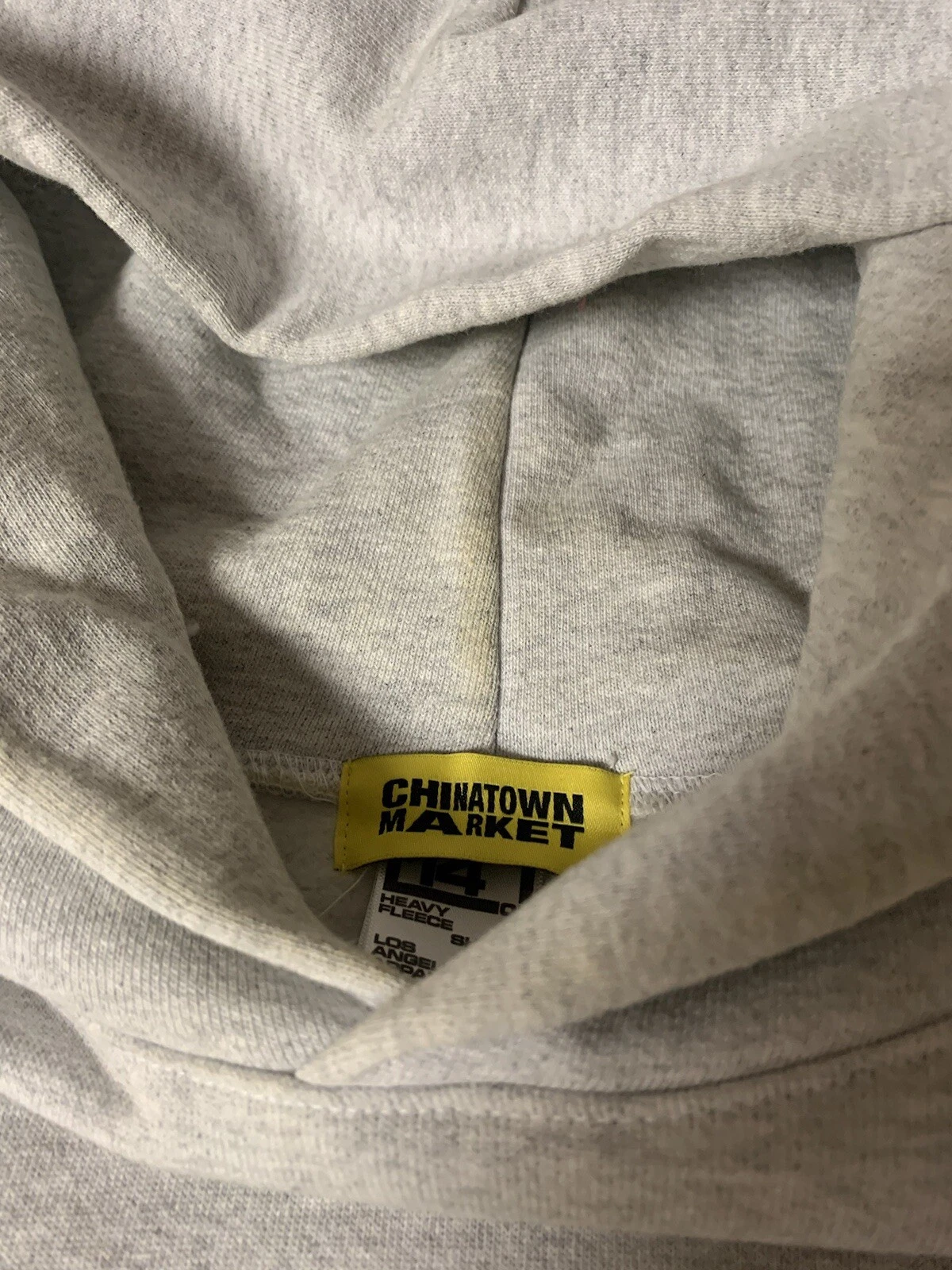 Felpa con cappuccio Chinatown Market Born Again Christian Dior grigio strass XL