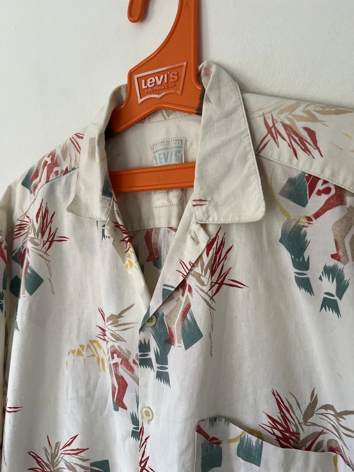 Levi’s LVC 60s Shirt M-XL 1966 OG BIG E Oversize 50" Rockabilly Open Camp Collar - Image 3 of 4