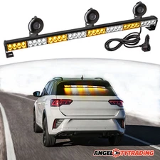  36" LED Emergency Warning Light Bar Traffic Advisor Flash Strobe Amber White